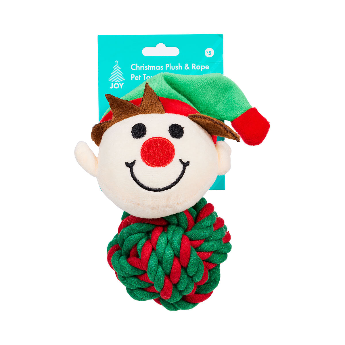 Christmas Plush & Rope Pet Toy Assorted