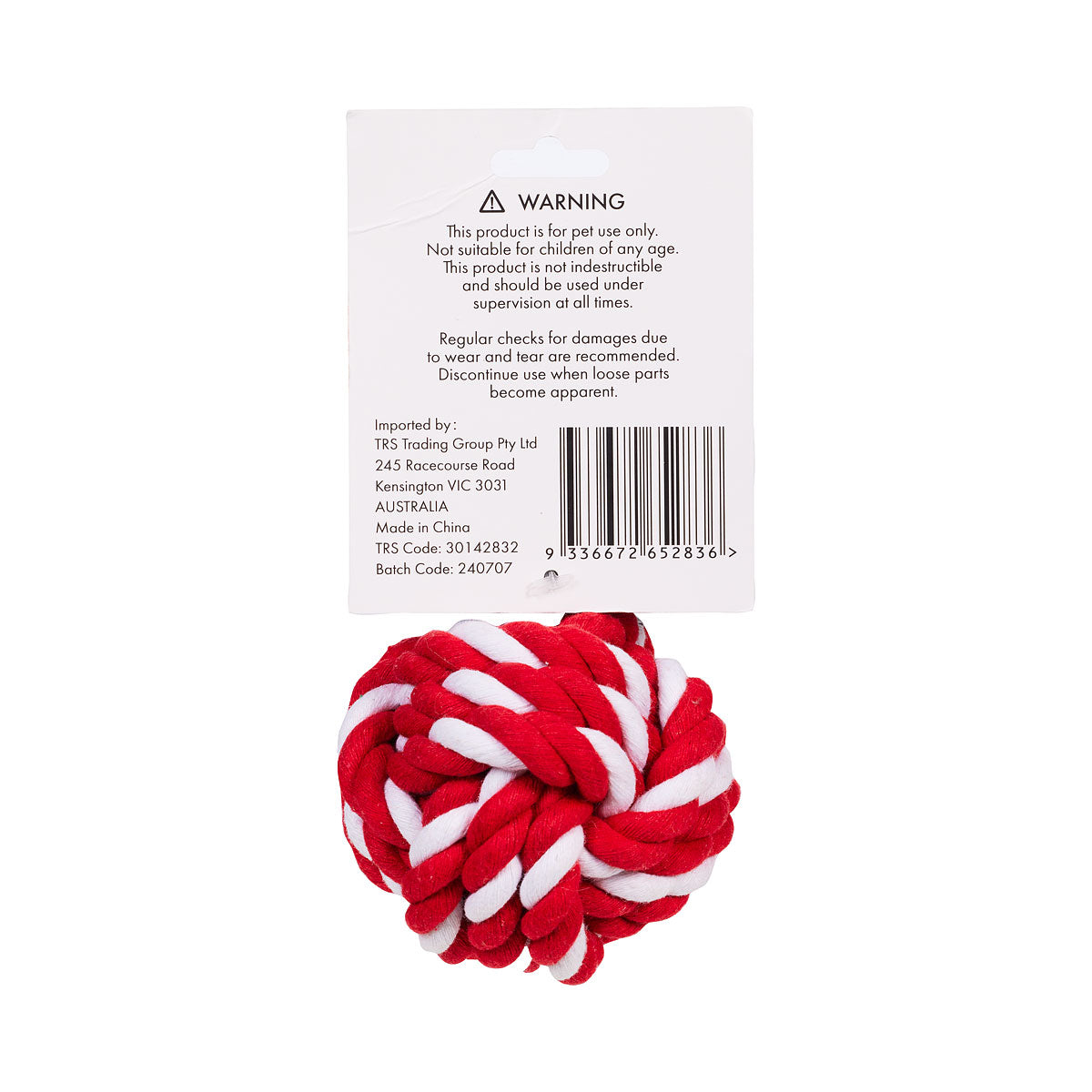 Christmas Plush & Rope Pet Toy Assorted