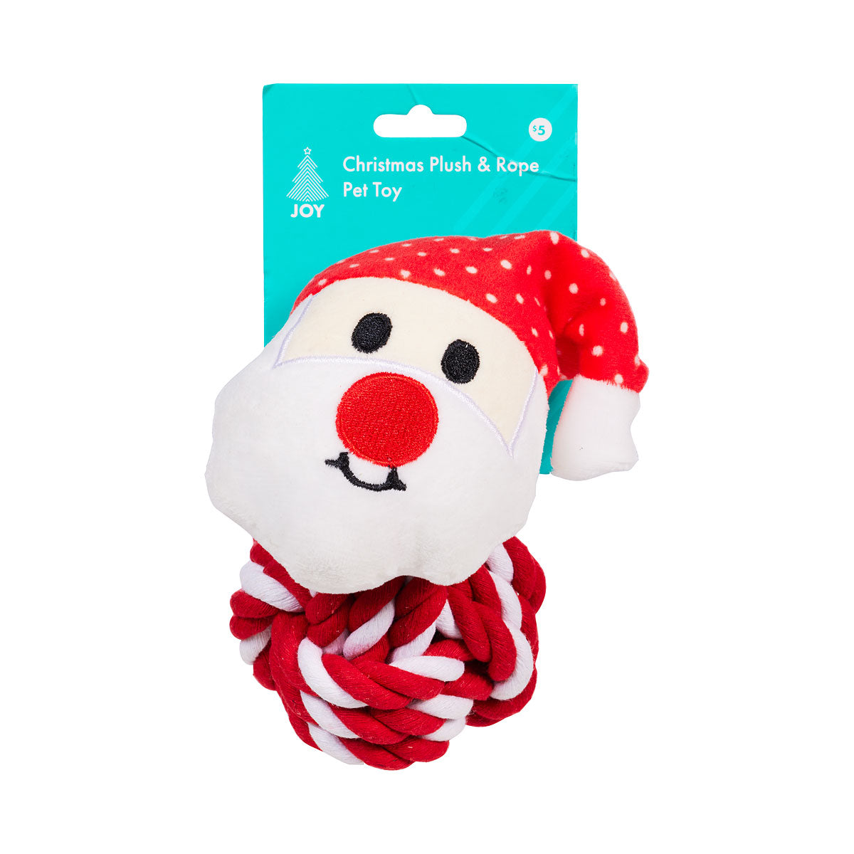 Christmas Plush & Rope Pet Toy Assorted