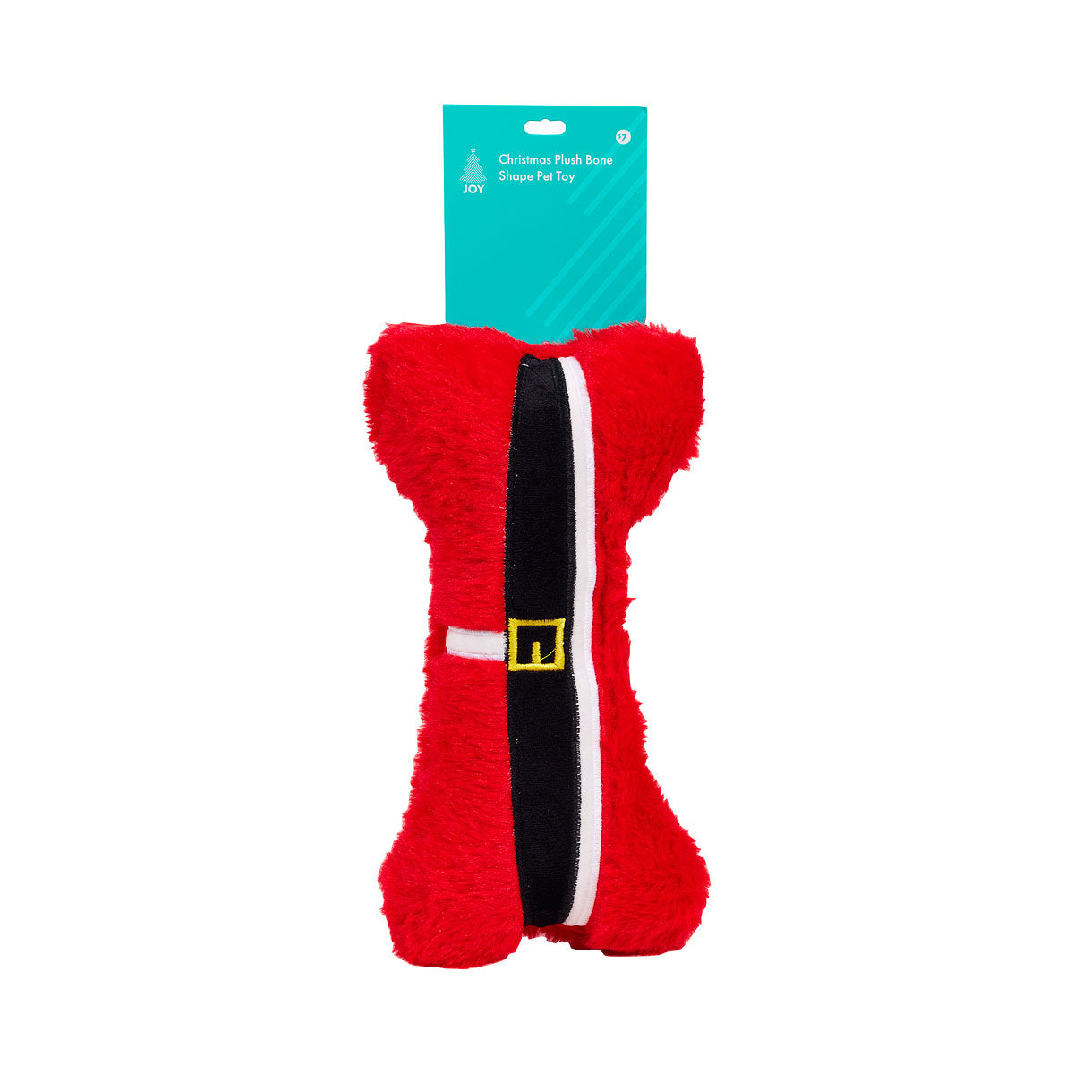 Christmas Plush Bone Pet Toy With Squeaker Assorted