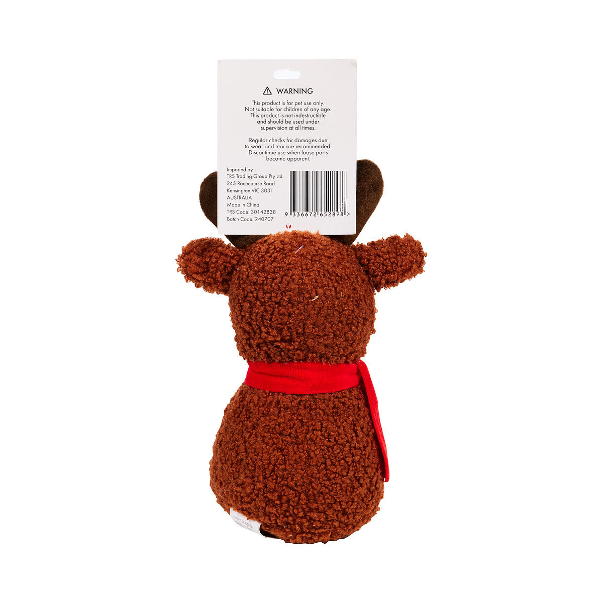 Christmas Teddy Plush Pet Toy Assorted