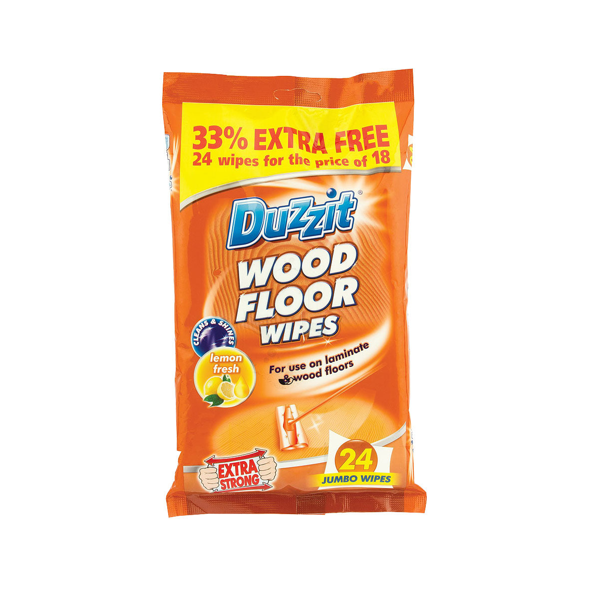 Duzzit Wood Floor Wipes 24pk