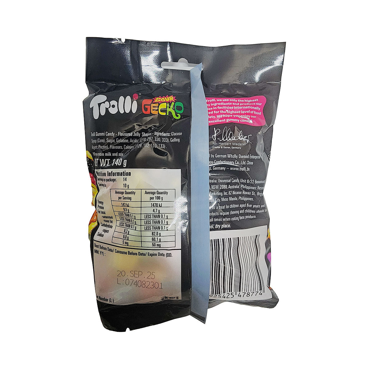 Trolli Sour Gecko Bag 140g