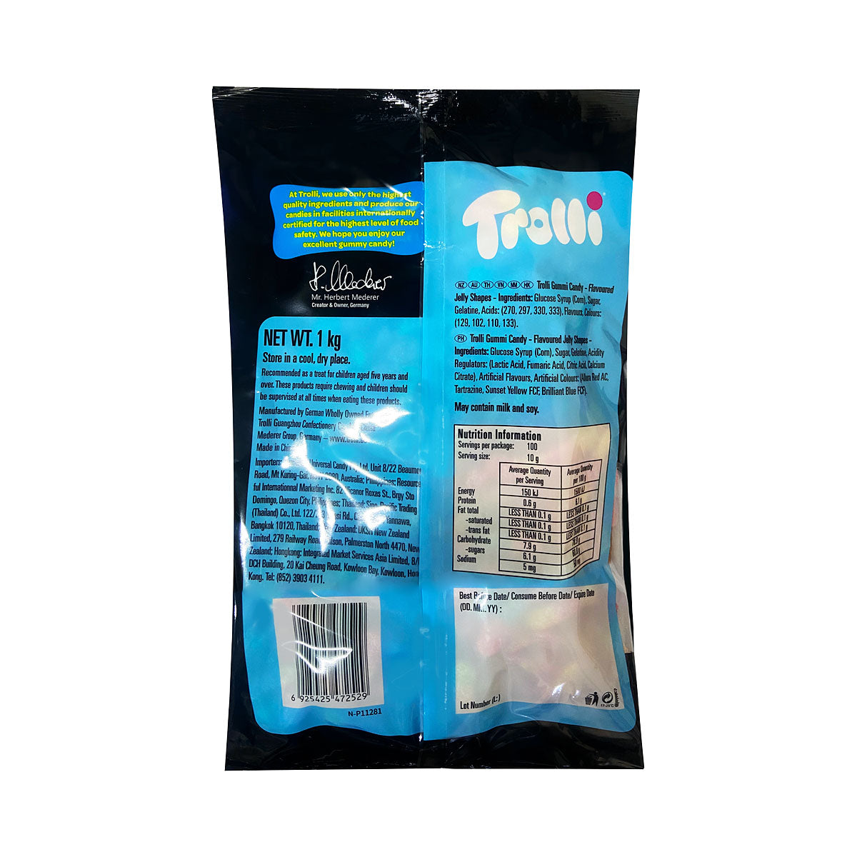 Trolli Brite Crawlers Snakes 1kg Bag