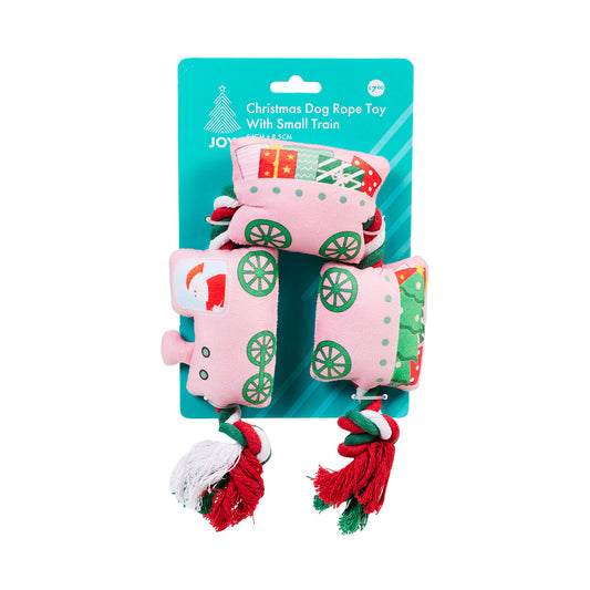 Christmas Dog Rope Toy With Small Train