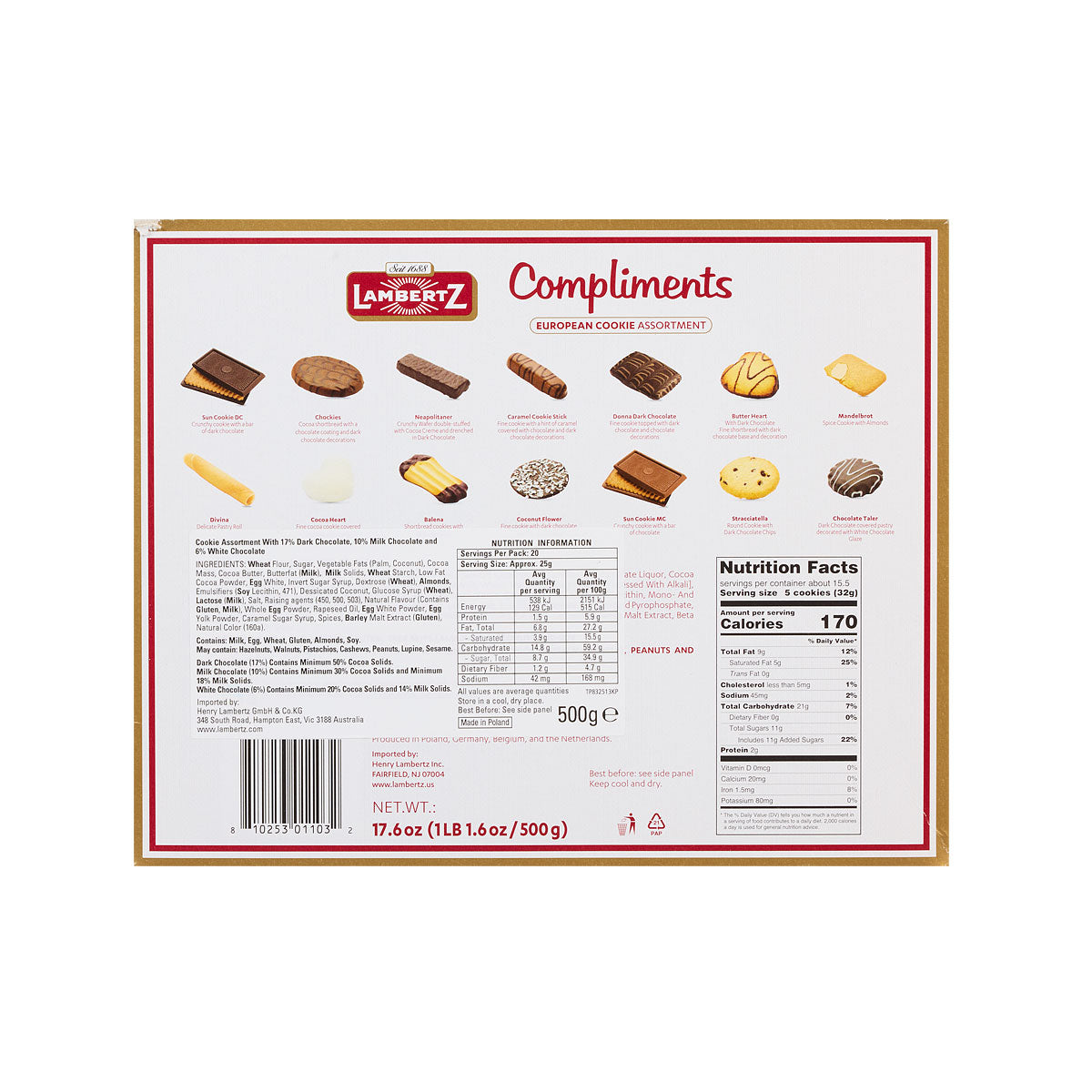 Lambertz Compliments Biscuits 500g