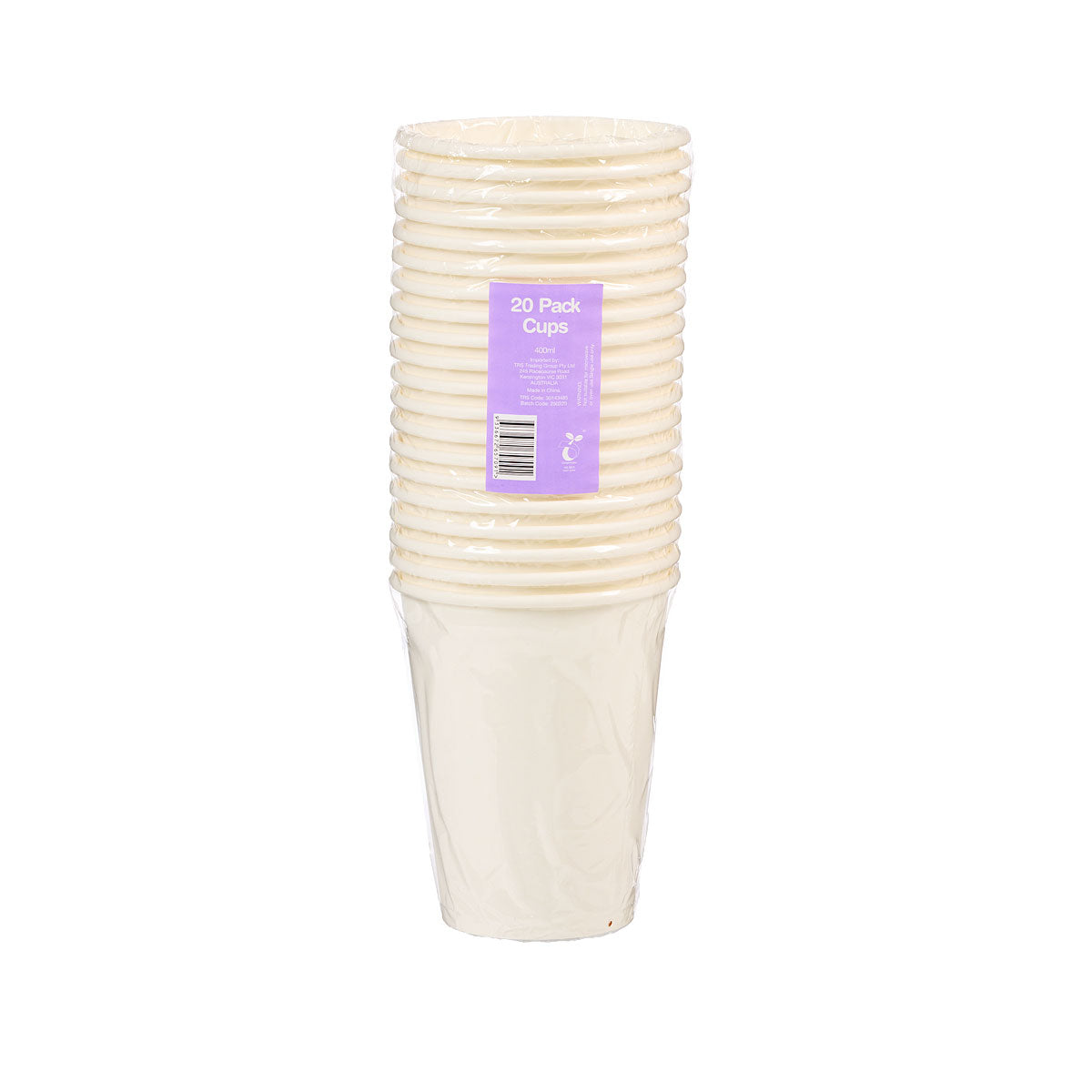 White Cup 400mL 20pk Large