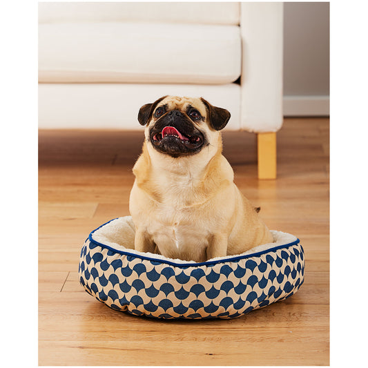 Printed Slub Pet Bed