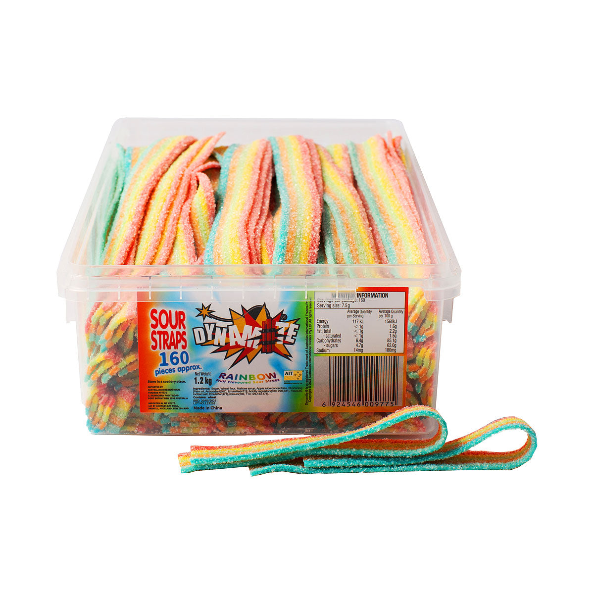 Dynamite Sour Straps Tub Rainbow 1.2kg