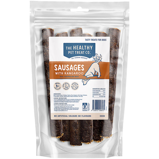 The Healthy Pet Treat Co. Sausages With Kangaroo 300g