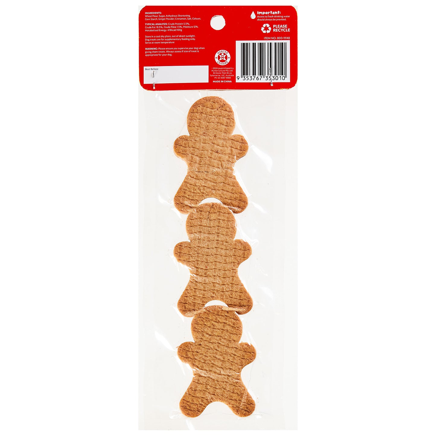 Christmas Pups In The Pantry Iced Biscuit 3pk