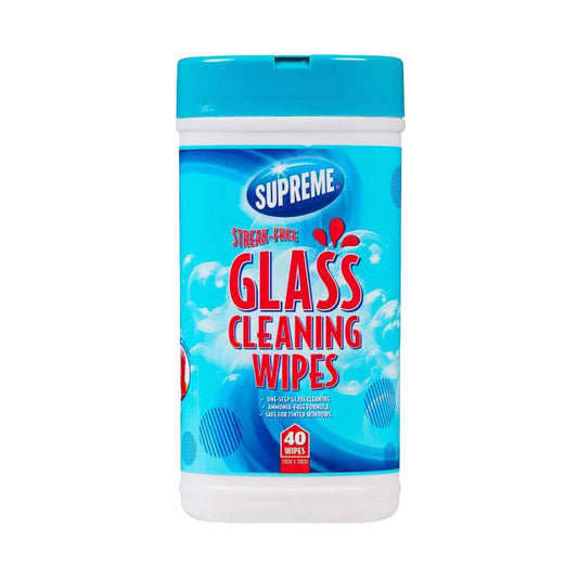 Supreme Glass Cleaning Wipes 40pk