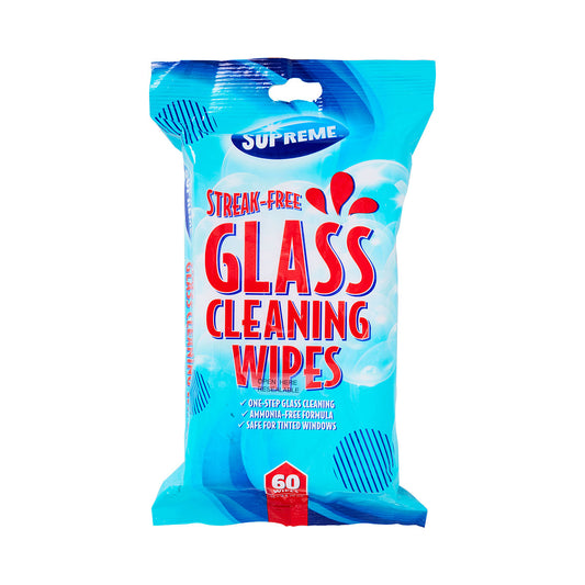 Supreme Glass Cleaning Wipes 60pk