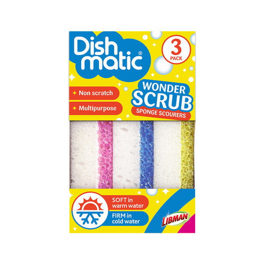 Dishmatic Wonder Scrub Sponge 3pk