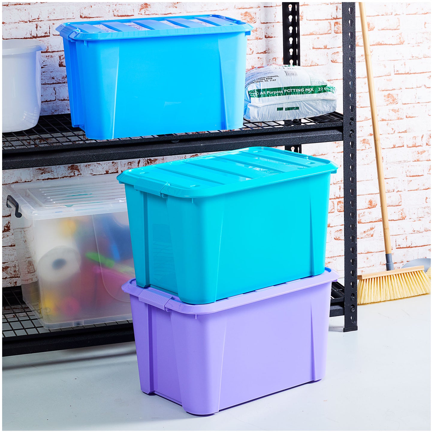 Coloured Roller Box Aqua 52L