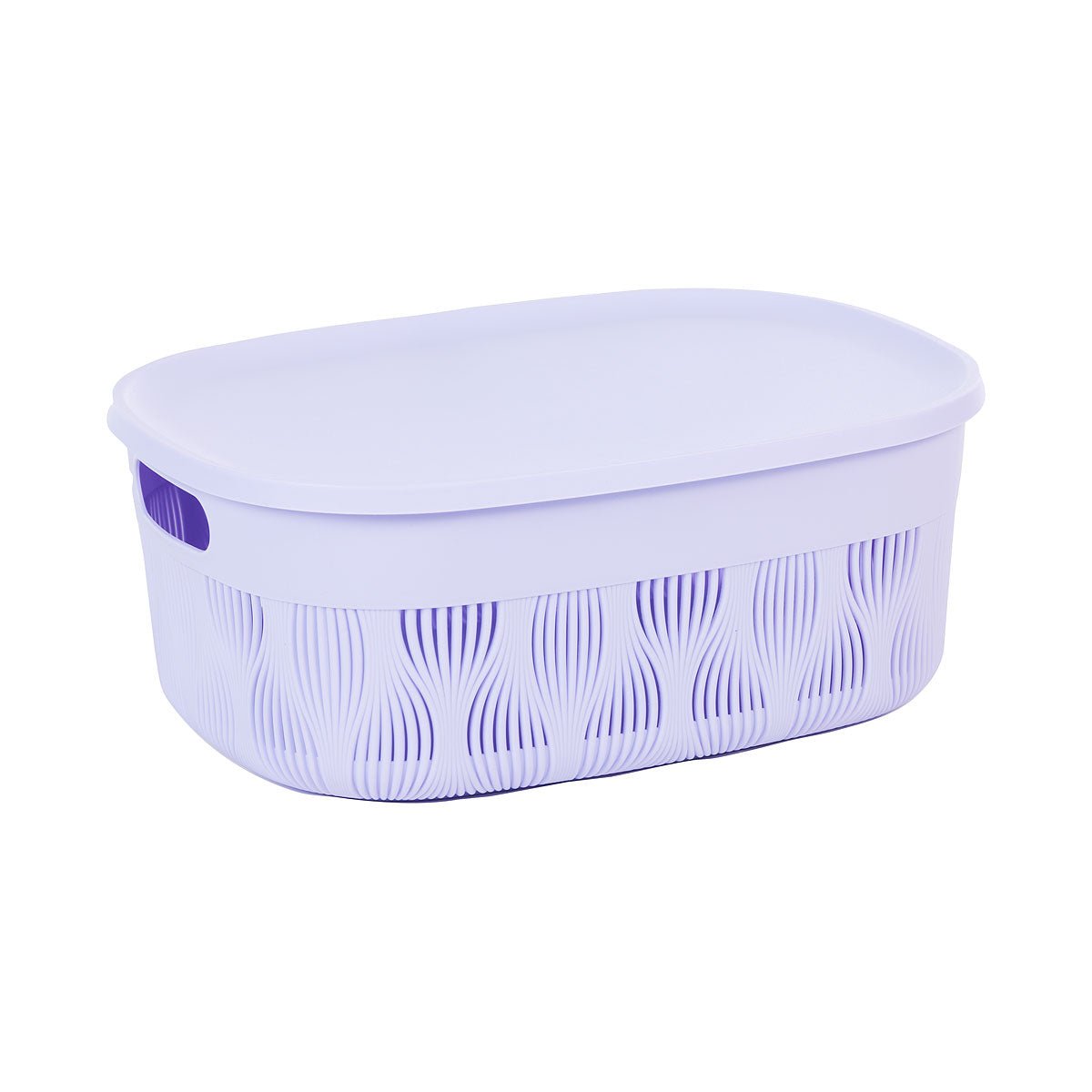 Tula Oval Basket With Lid 12.5L Assorted