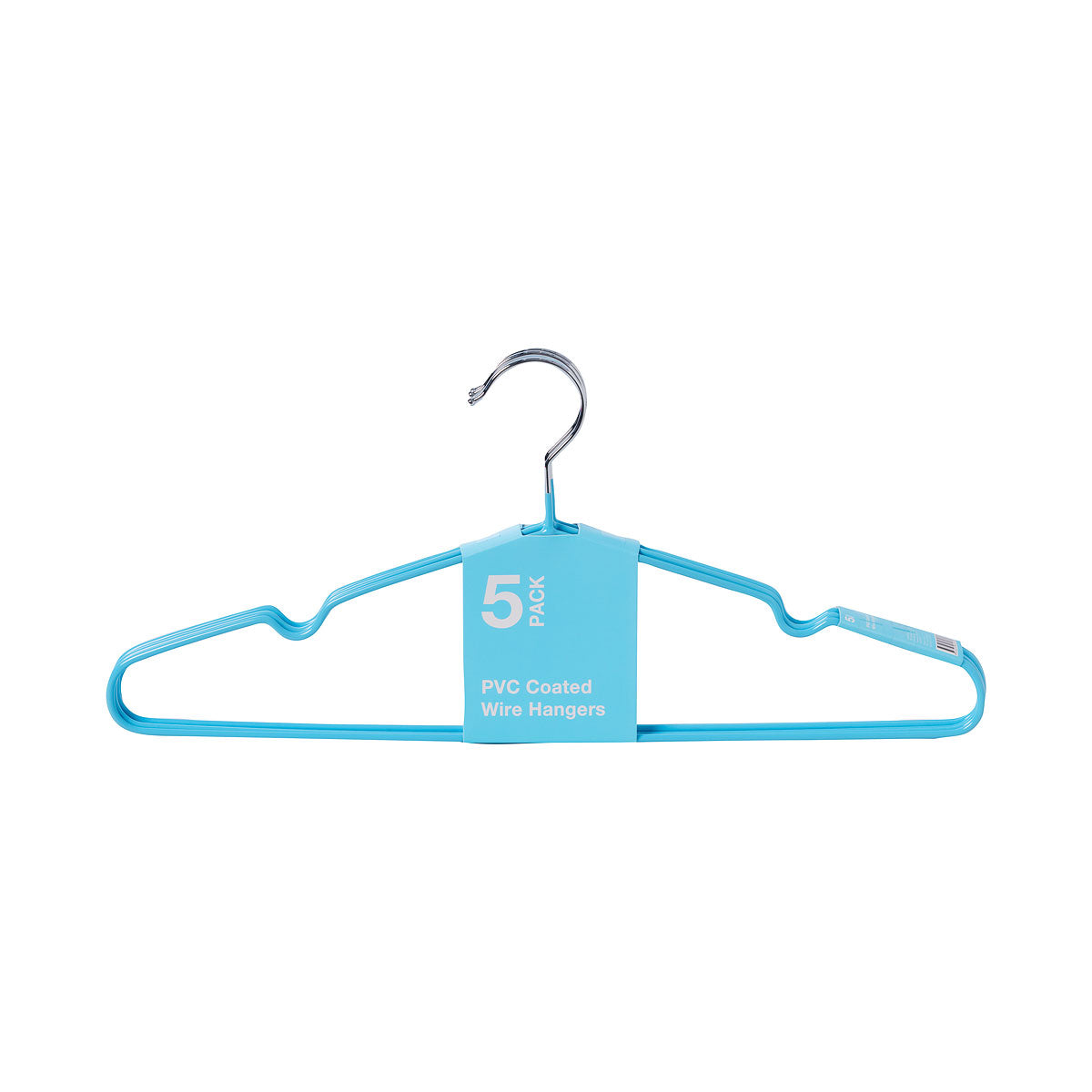 Hanger PVC Coated Aqua 5pk