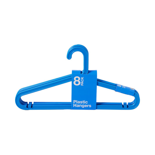 Plastic Hanger Blue 8pk