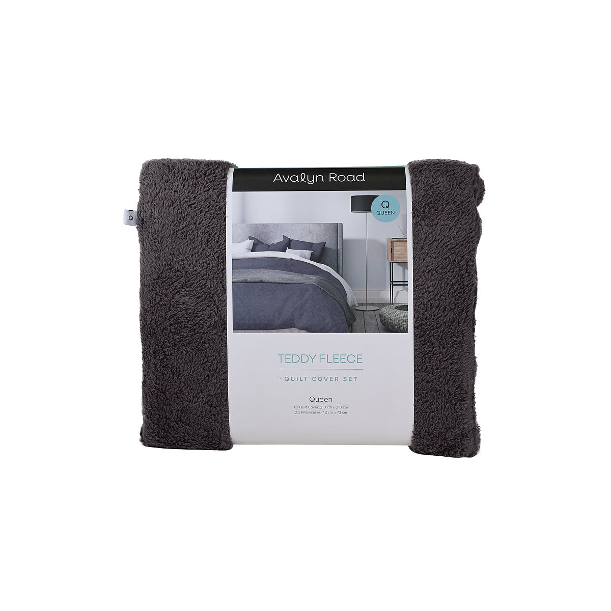 Teddy Fleece Quilt Cover Set QB Assorted