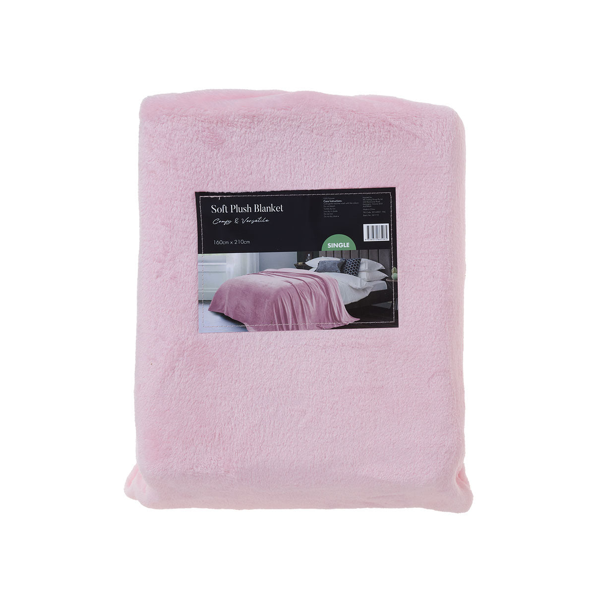 Plush Blanket SB Green/Pink/Navy 160x210cm