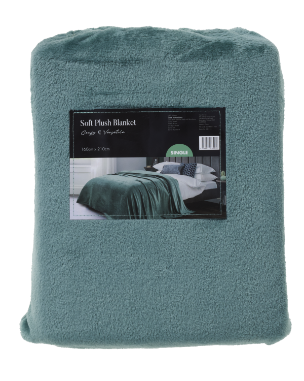 Plush Blanket SB Green/Pink/Navy 160x210cm