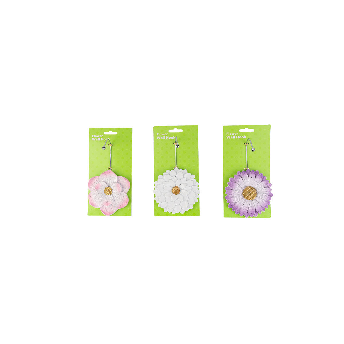 Metal Flower Wall Hook Assorted