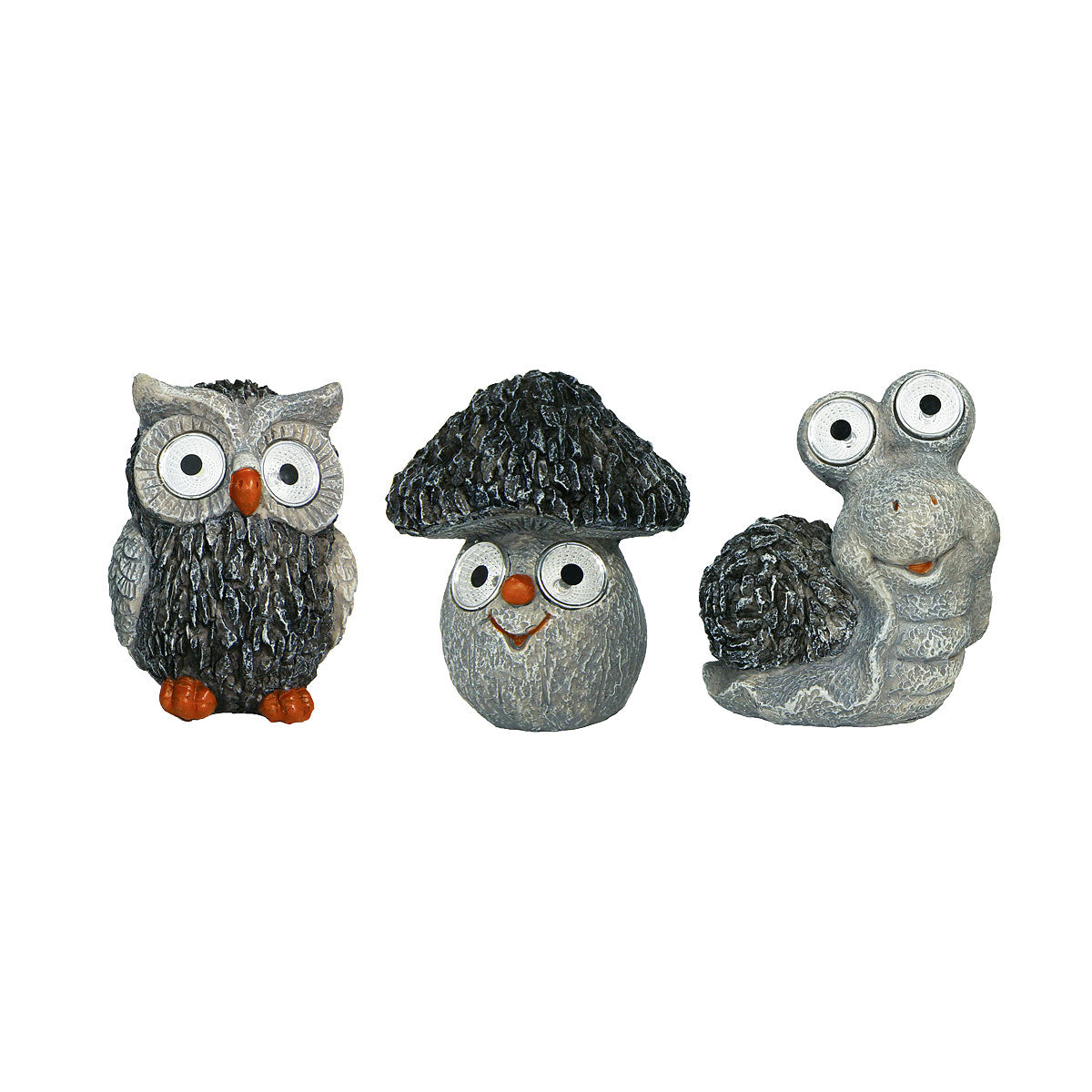 Solar Stone-Look Polyresin Animal Light Assorted