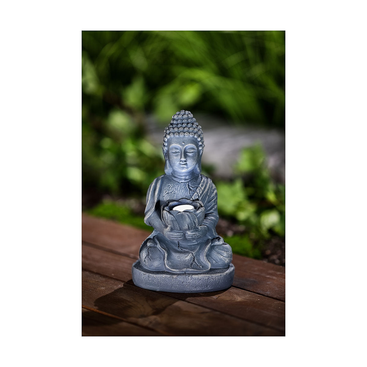 Buddha With Lotus Solar Light