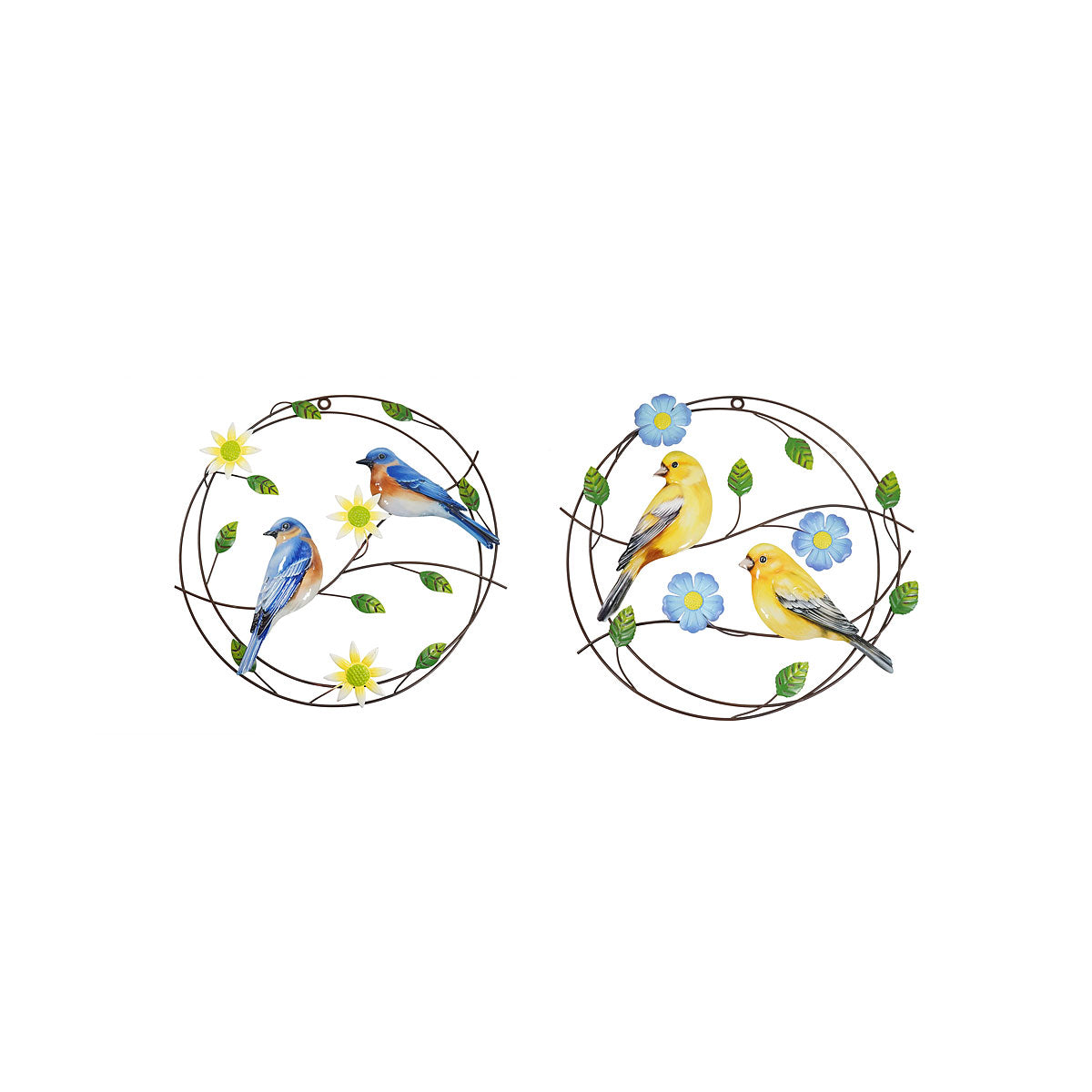 Metal Bird Wreath Wall Art Assorted