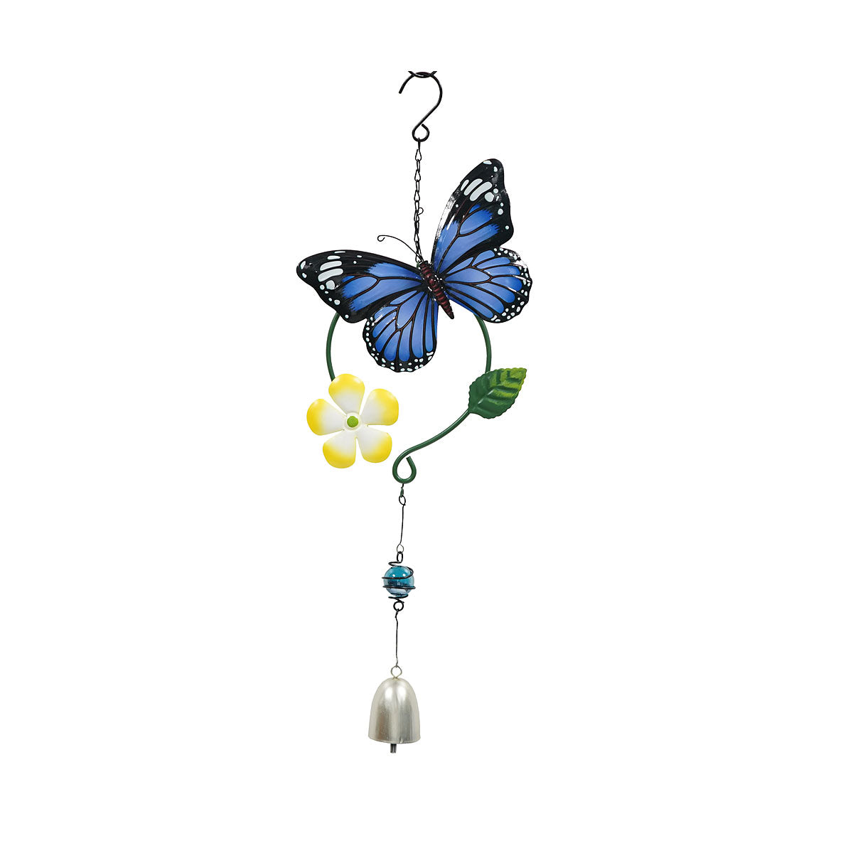 Metal Butterfly Bell On Hook Assorted