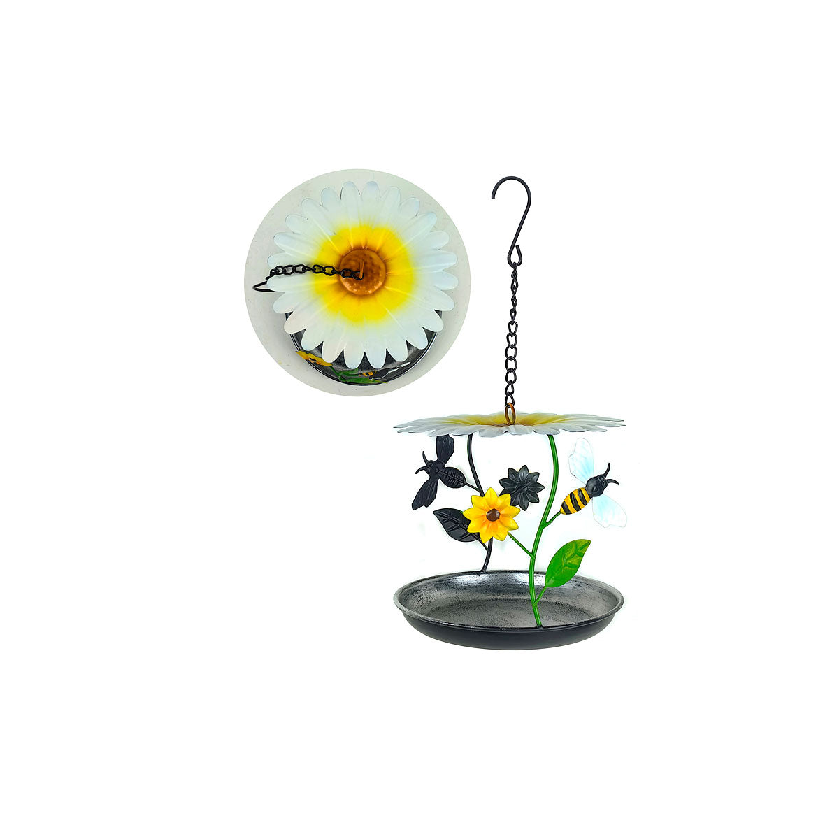 Flower Metal Hanging Birdfeeder Assorted