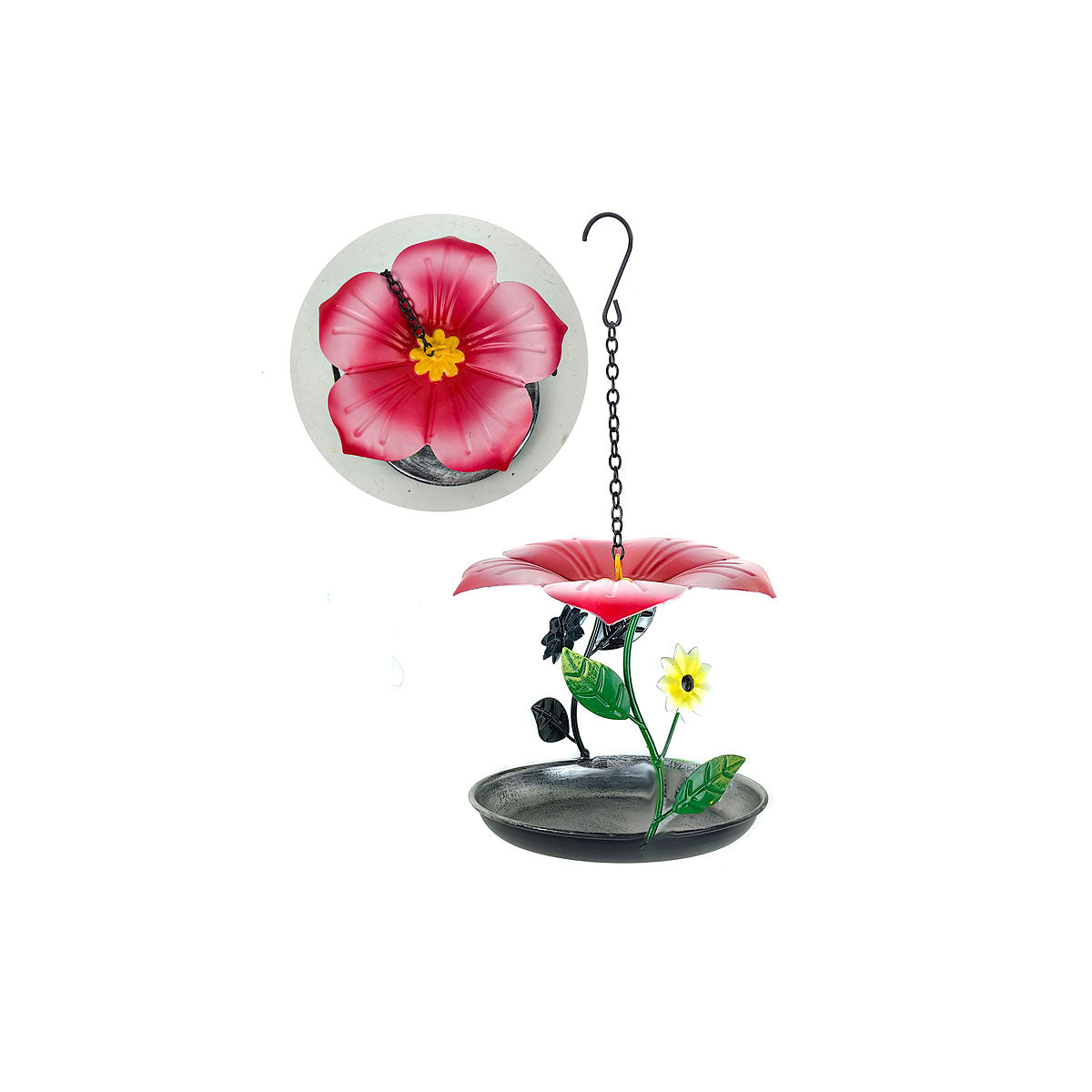 Flower Metal Hanging Birdfeeder Assorted