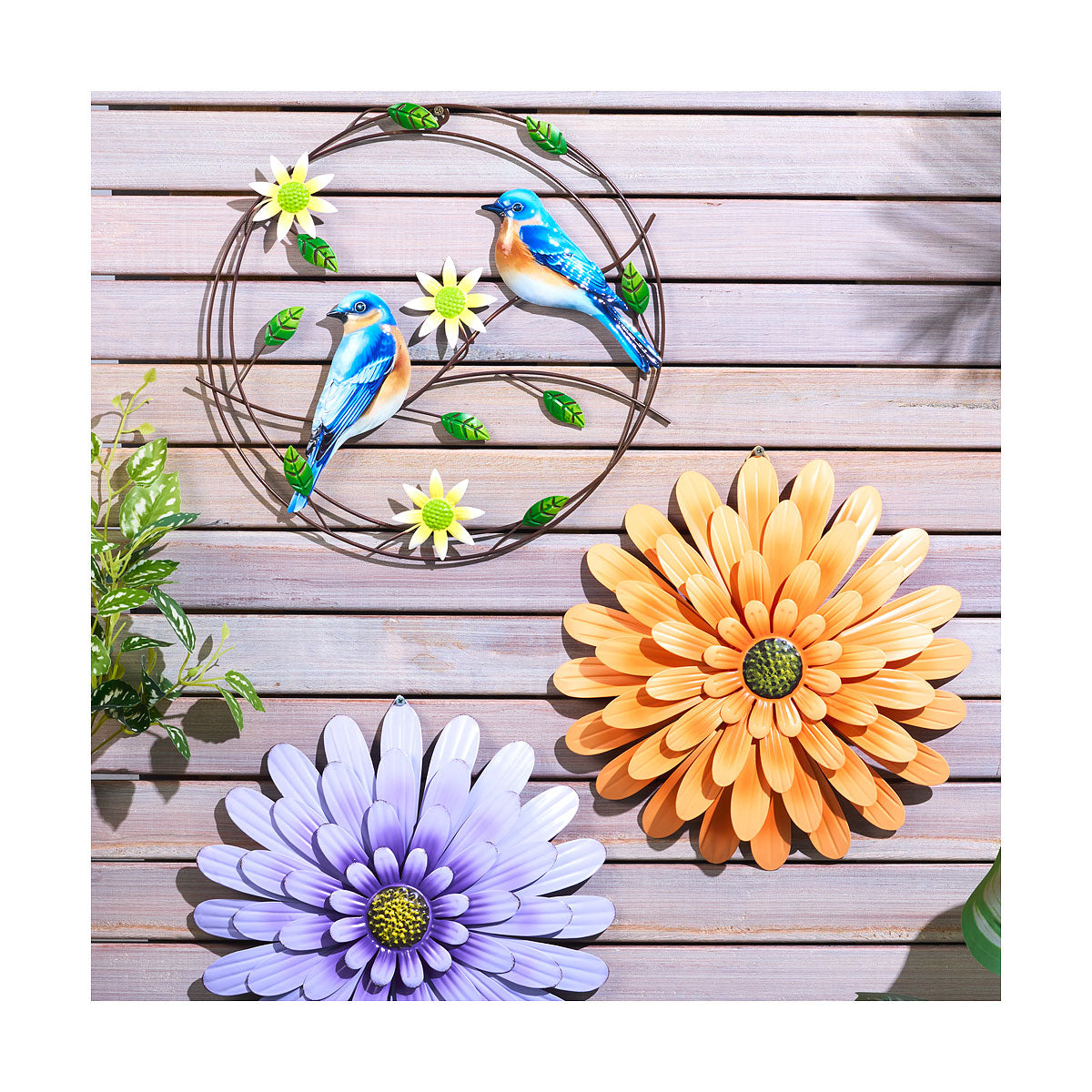 Metal Flower Wall Art Assorted