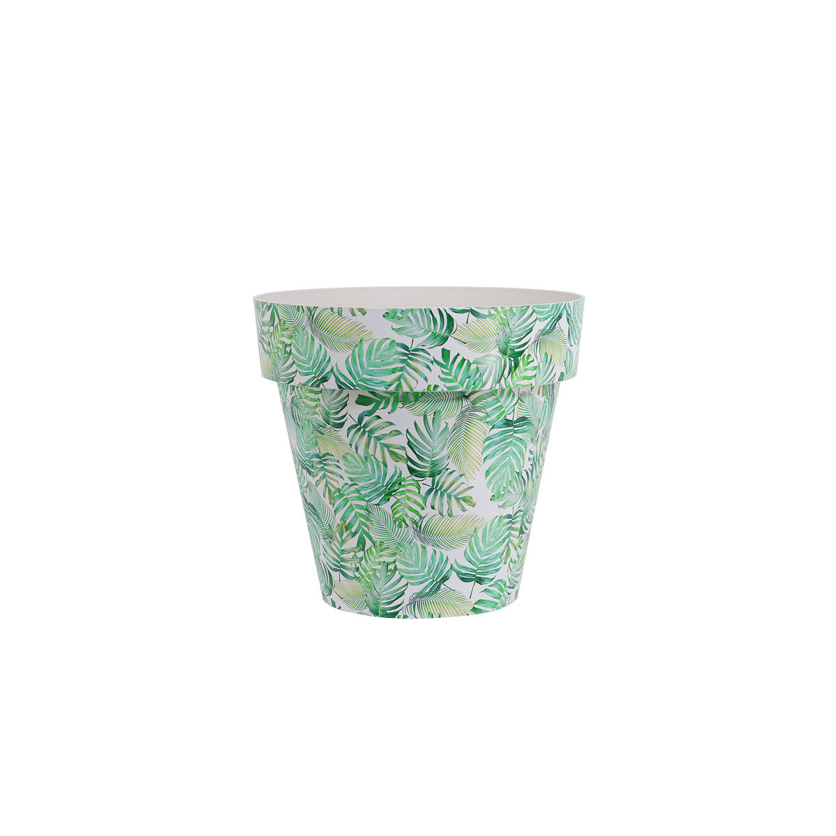 Printed Plastic Pot With Rim D28cm Assorted