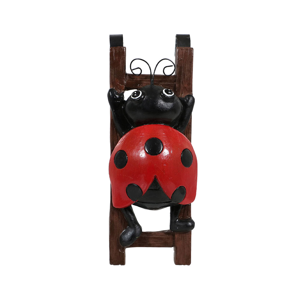 Animal On Ladder Polyresin Garden Pot Accessory