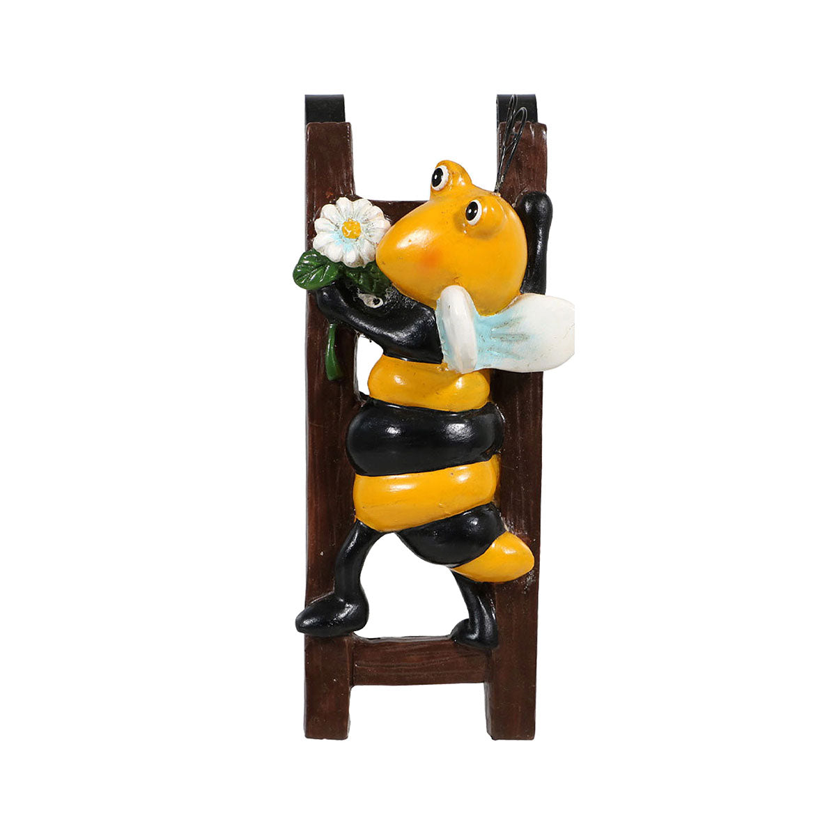 Animal On Ladder Polyresin Garden Pot Accessory