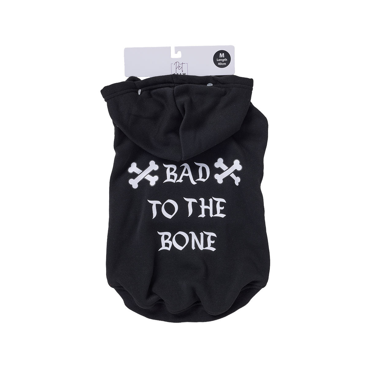 Pet Slogan Hoodie Black/Pink 30/40cm