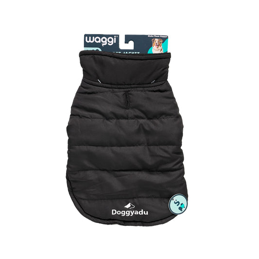 Waggi Pet Puffer Plain Black/Red 30/40/50/60cm