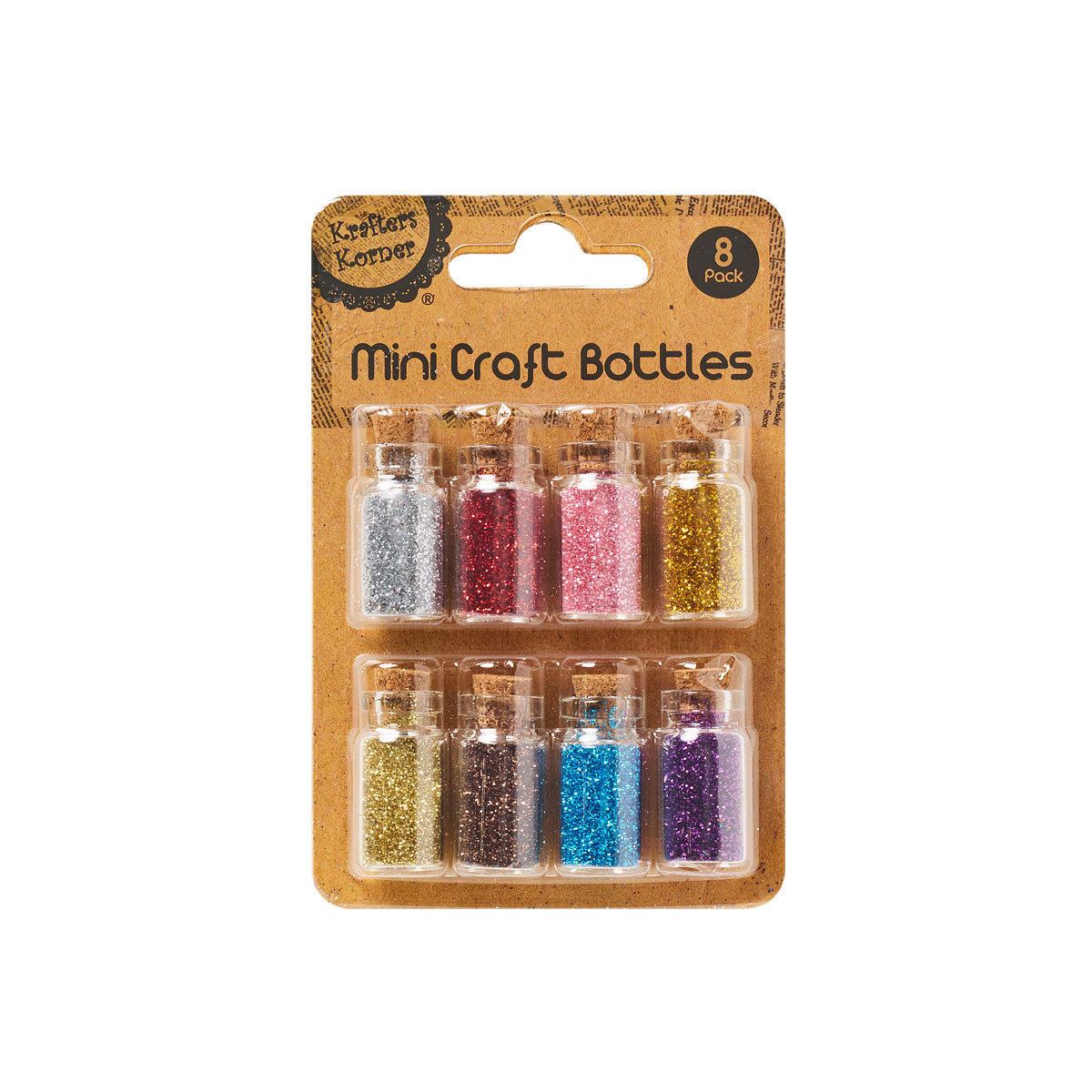 Mini Sequin & Bead Bottles 8pk Assorted