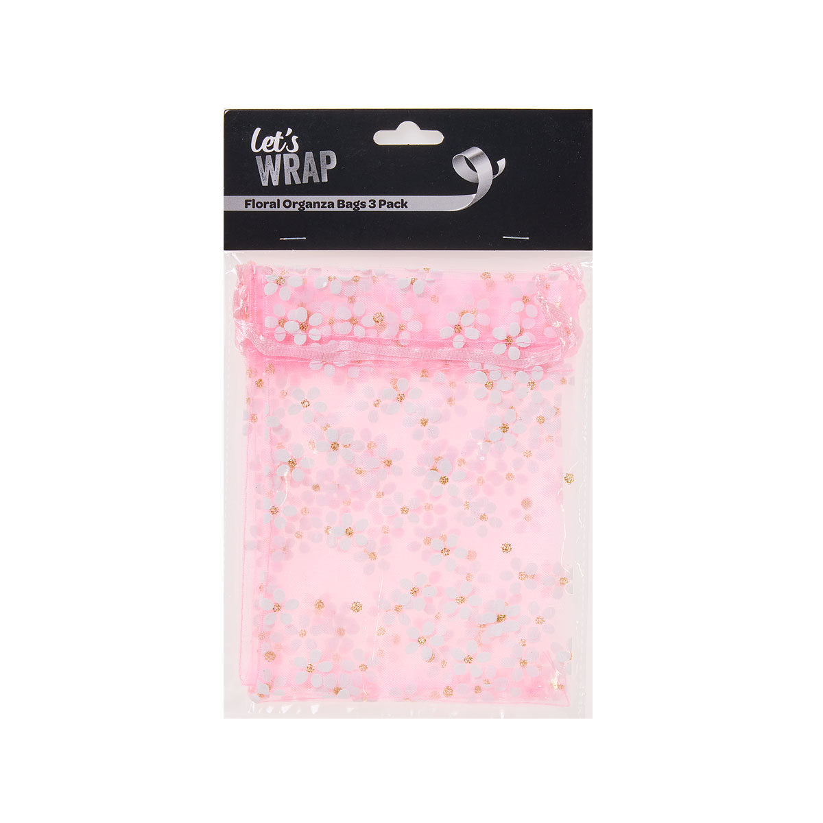 Organza Floral Bags 3pk Assorted