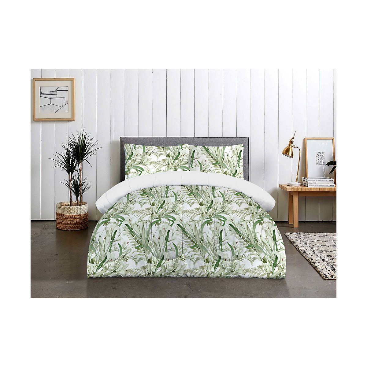Comforter Set Greenery Print QB