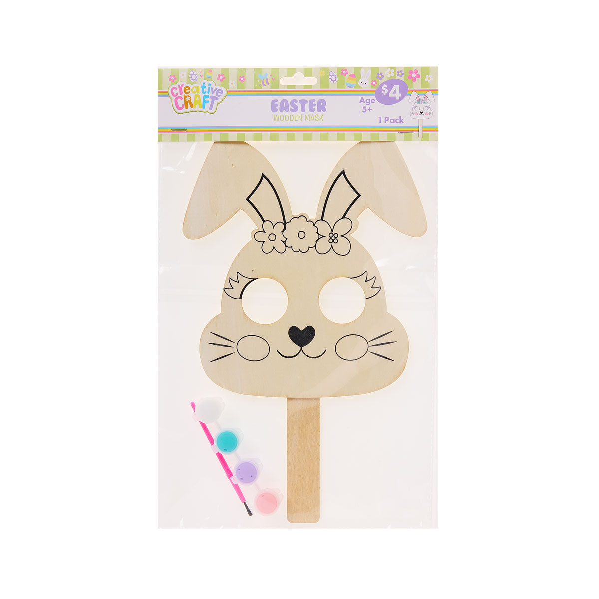 Easter Paint Your Own Wooden Mask Assorted