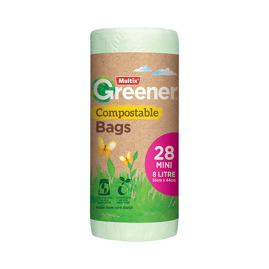 Multix Greener Compost Bags 8L Mini 28pk