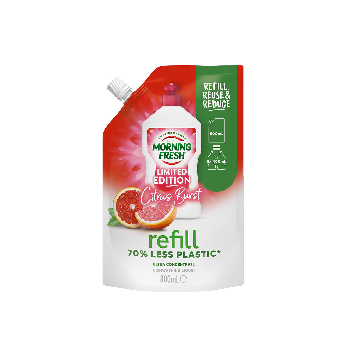 Morning Fresh Dishwashing Liquid Refill Limited Edition Citrus Burst 800mL