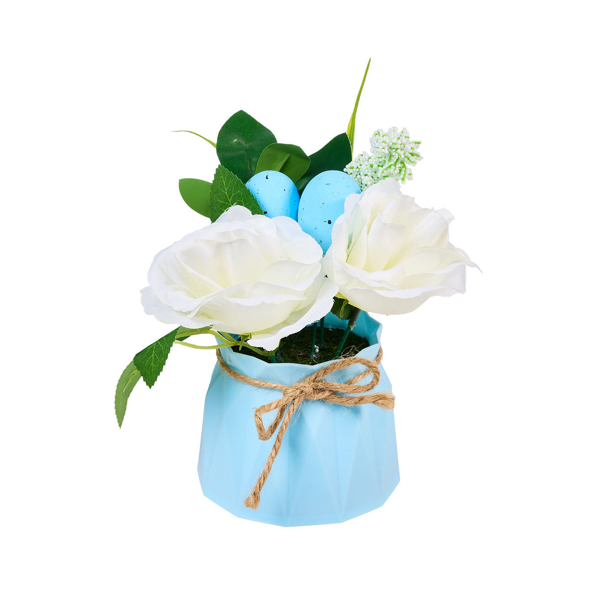 Easter Potted Faux Florals Pastel Assorted