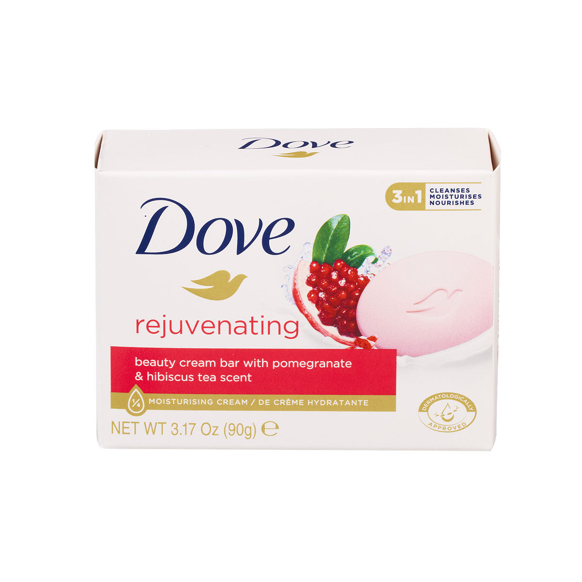 Dove Beauty Cream Bar Rejuvenating Pomegranate & Hibiscus Tea 3-In-1 90g