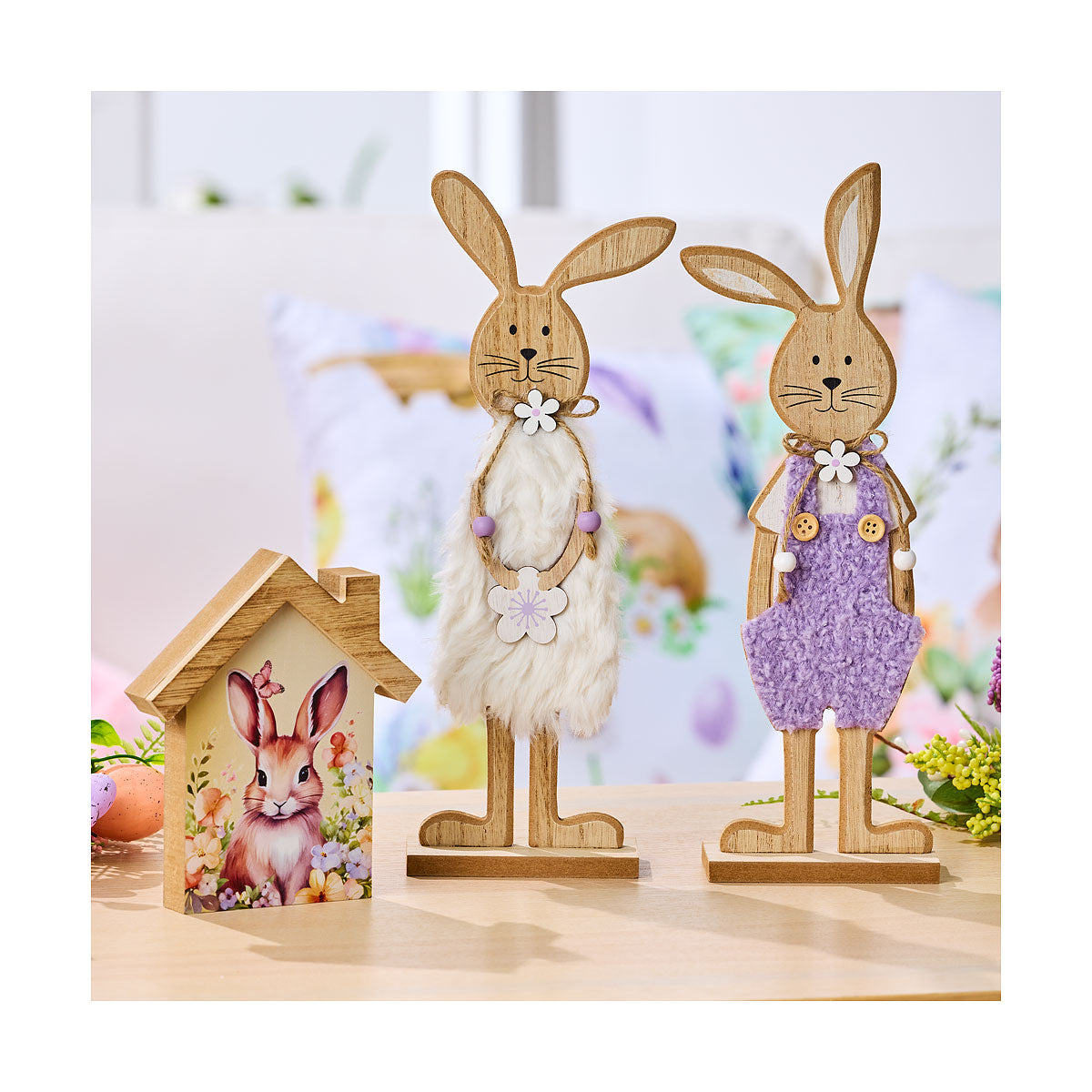Easter MDF Tabletop Bunny Figures