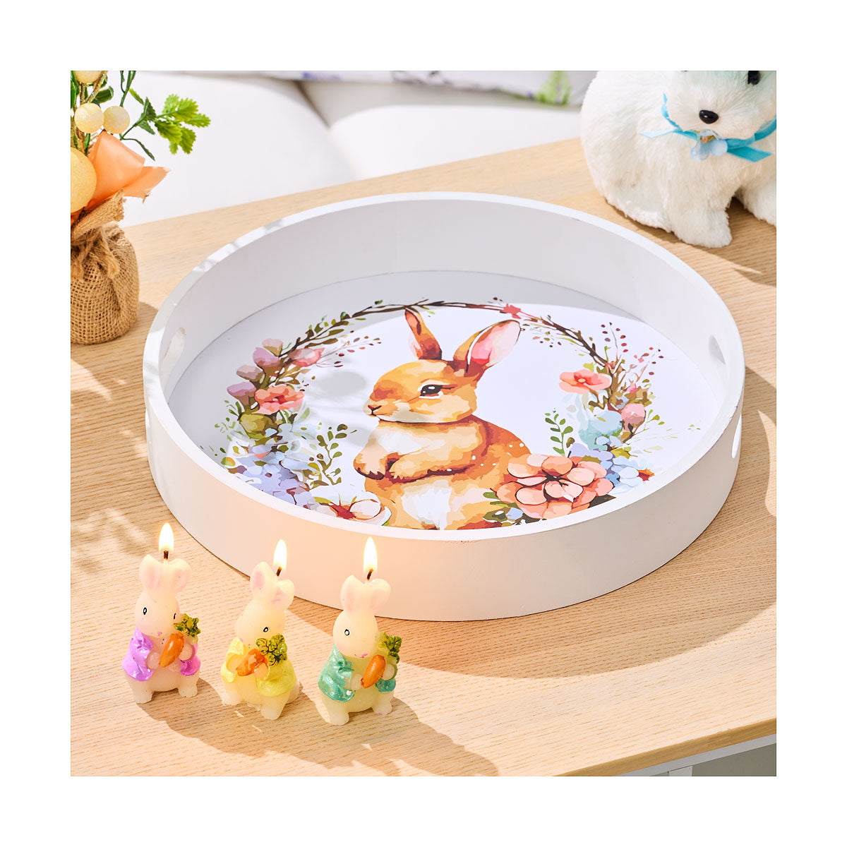 Easter Round Printed Tray