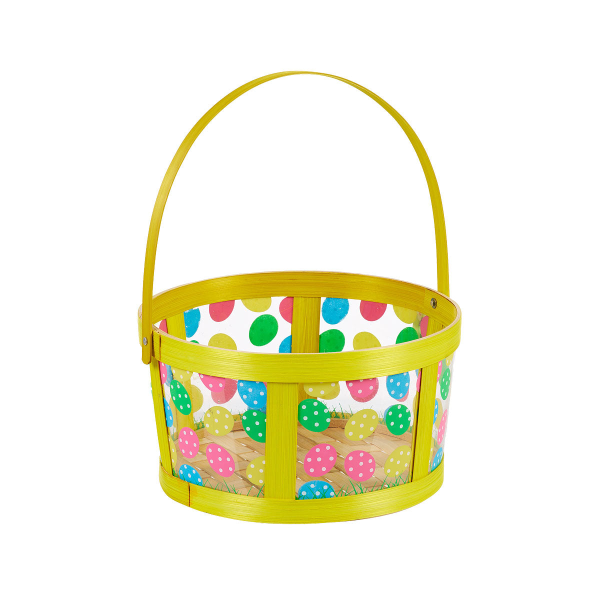 Easter Bamboo Basket With Clear Print