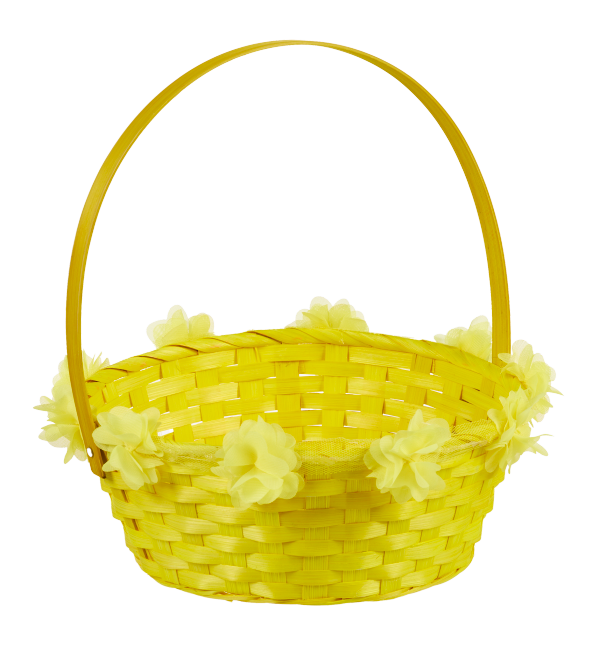Easter Coloured Basket With Flowers